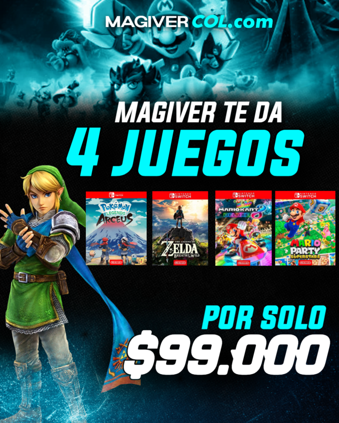 Combo 4 juegos por $99.000