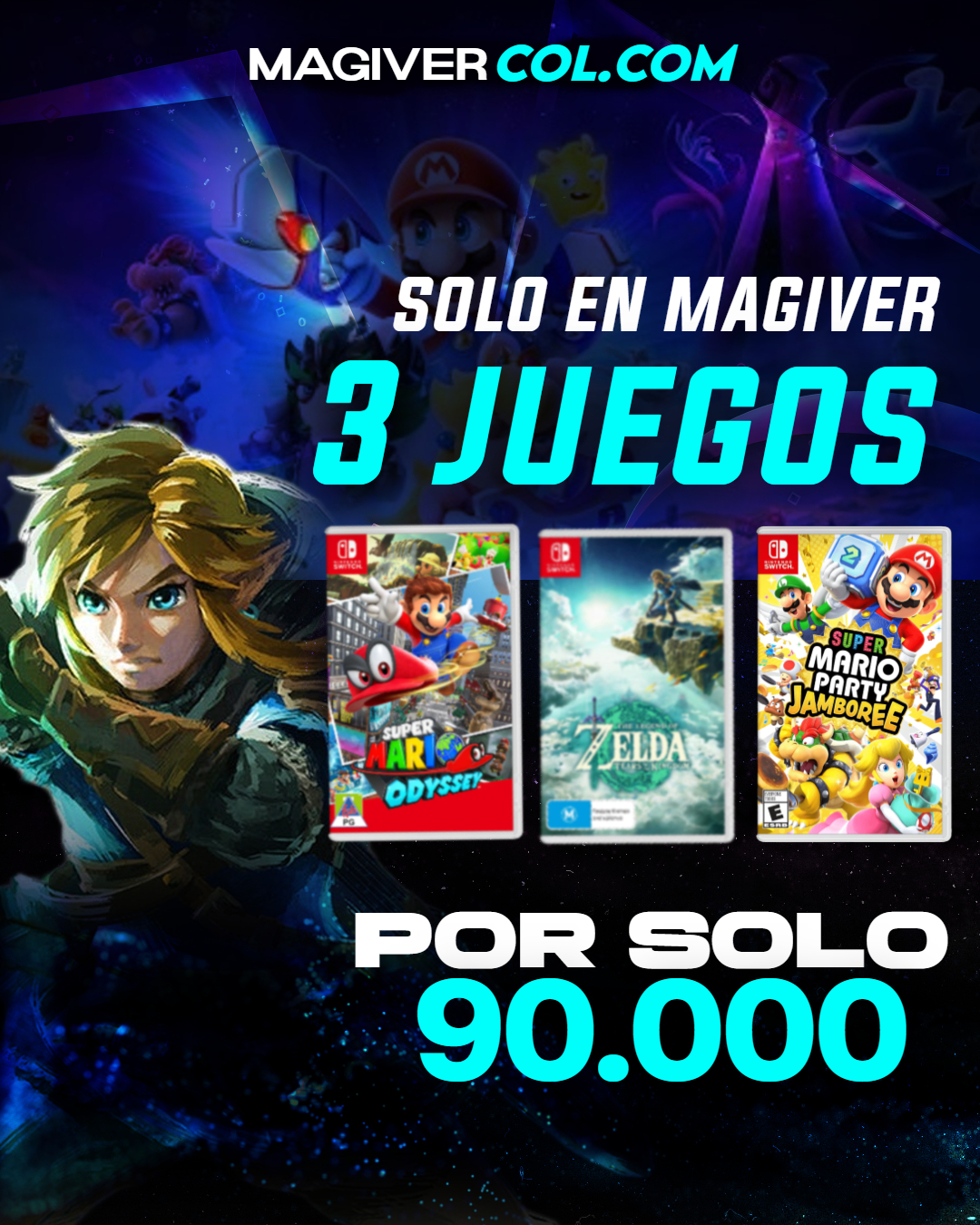 Combo 3 juegos por $90.000