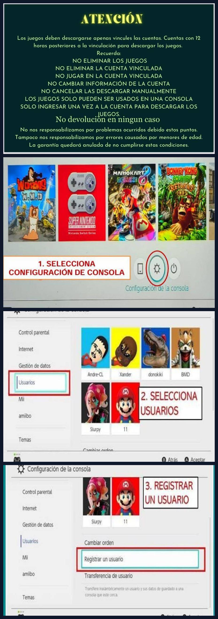 Guía de instalación pasos 1 a 4