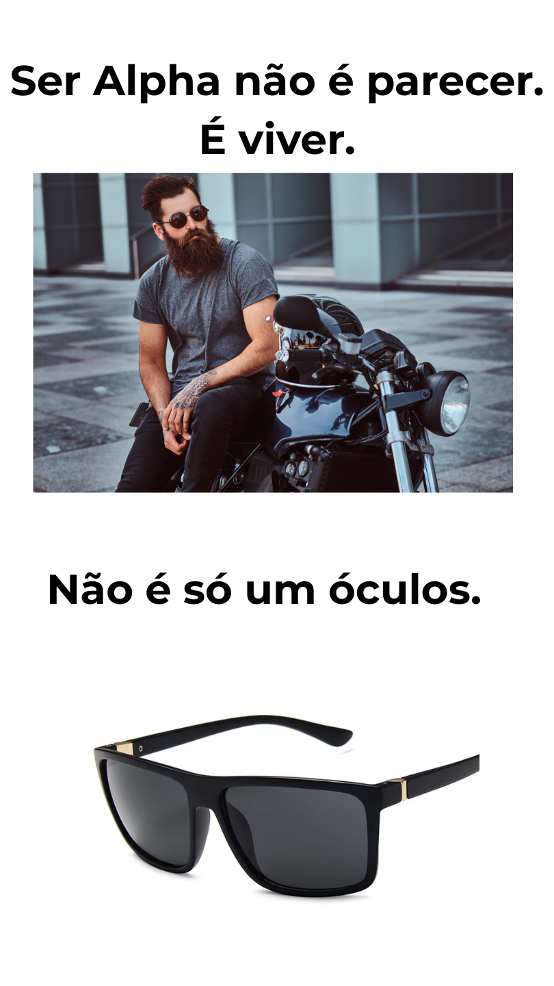 Slogan Urban Alpha: Ser Alpha não é parecer. É viver.