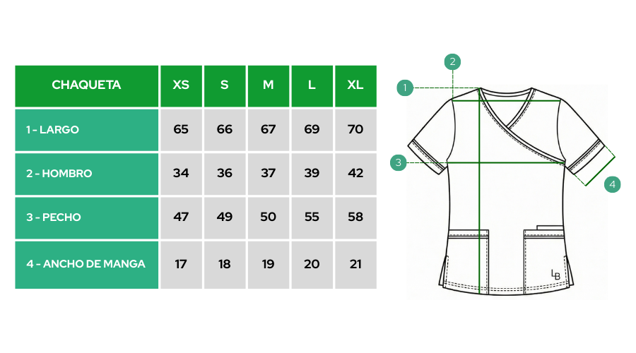 Tabla Chaqueta Juliana Arciel