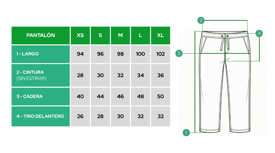 Tabla Pantalon Sol Batista