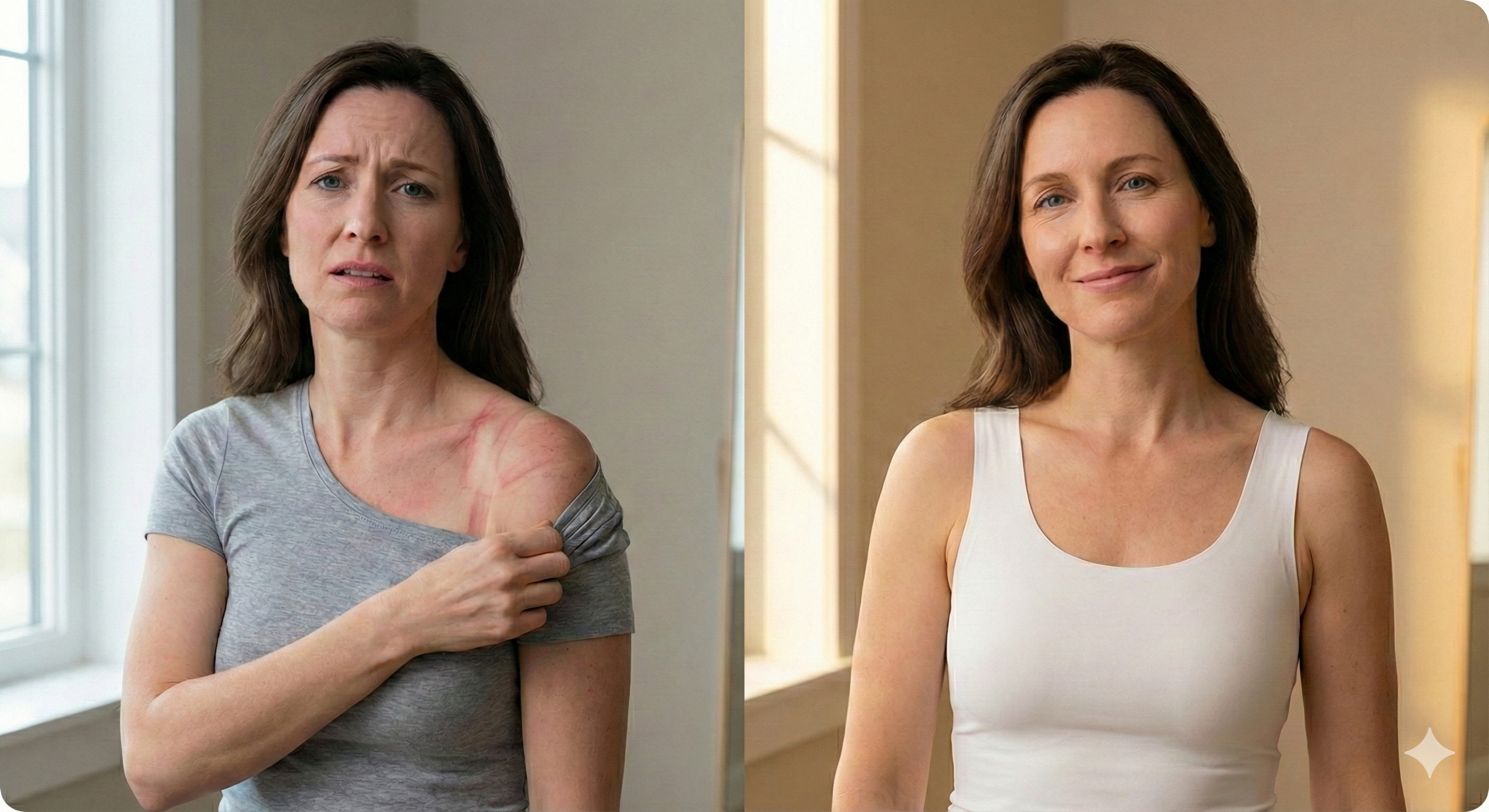 Antes y después musculosa push-up