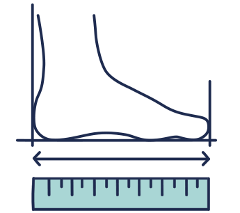 Instrucción para medir el pie