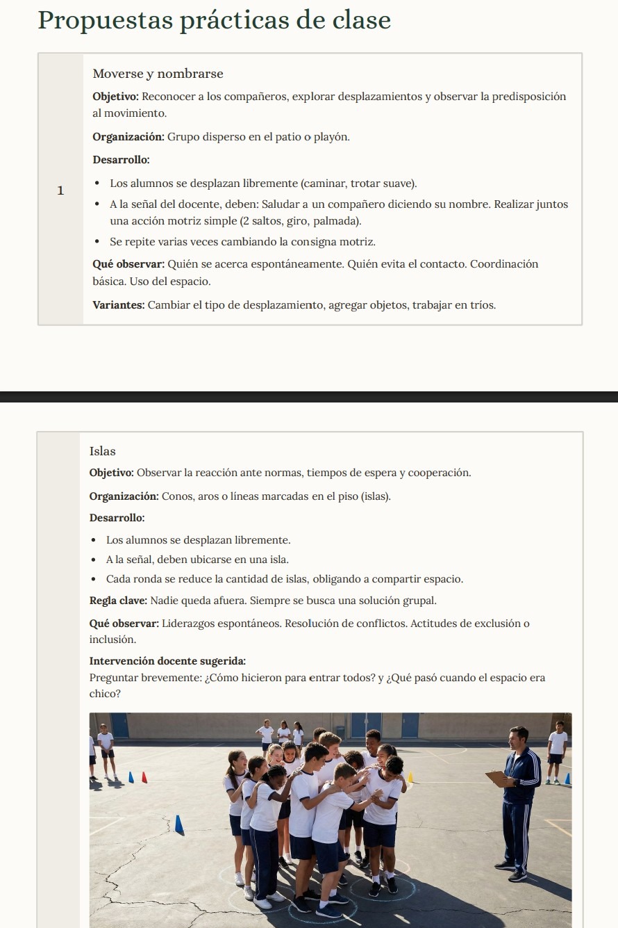 Secuencias pr&aacute;cticas Educaci&oacute;n F&iacute;sica