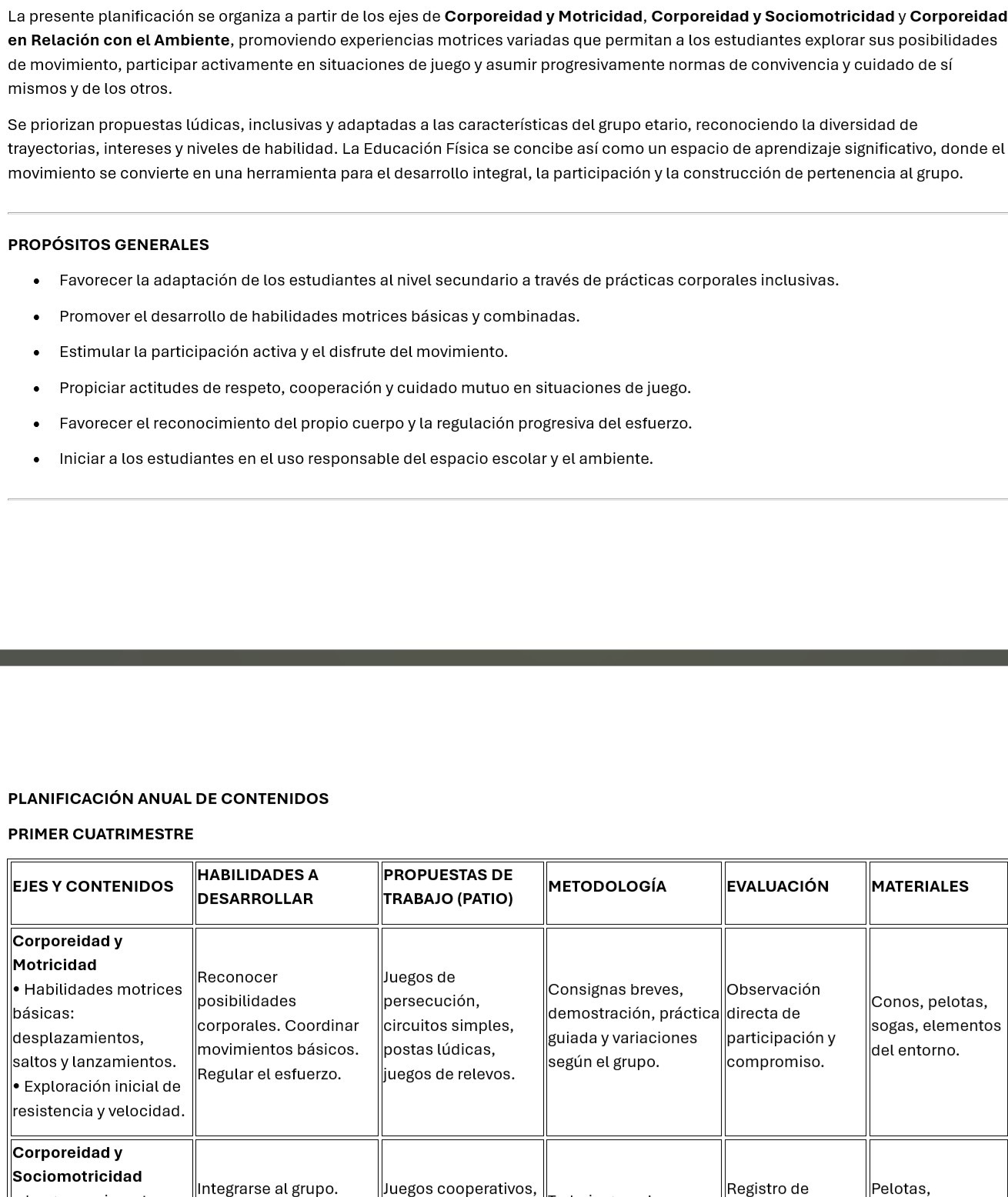 Planificaciones Educaci&oacute;n F&iacute;sica