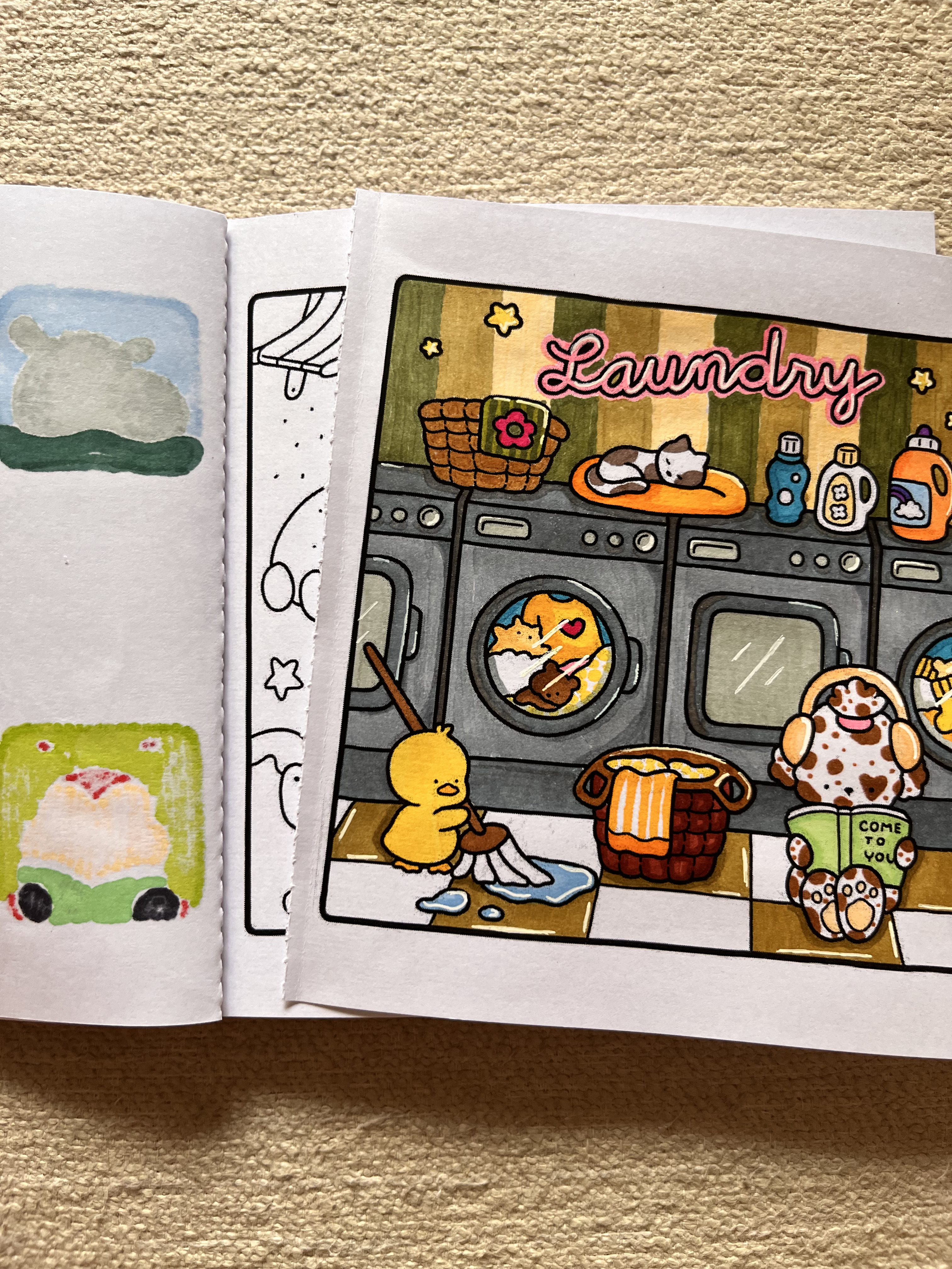 Libro Cozy Friends - resultado final coloreado