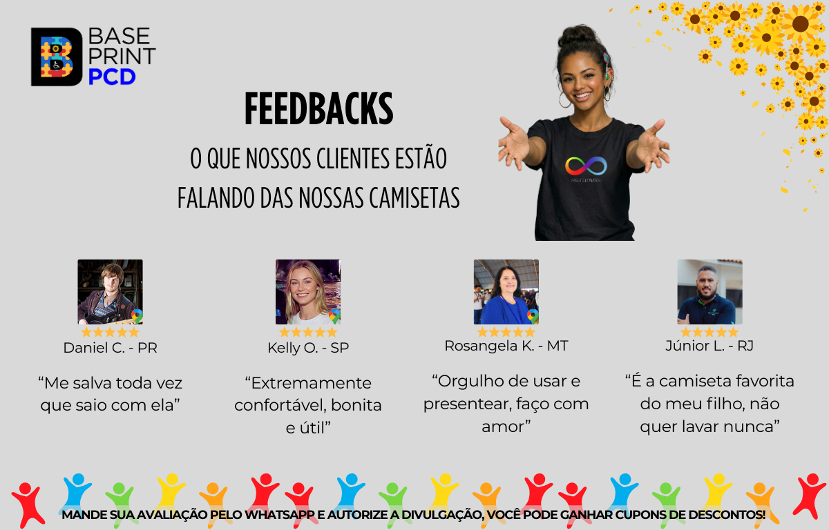 BP PCD, mais do que camisetas, criamos pontes. Moda inclusiva que comunica, educa e empodera com estilo e uma dose necessária de bom humor.