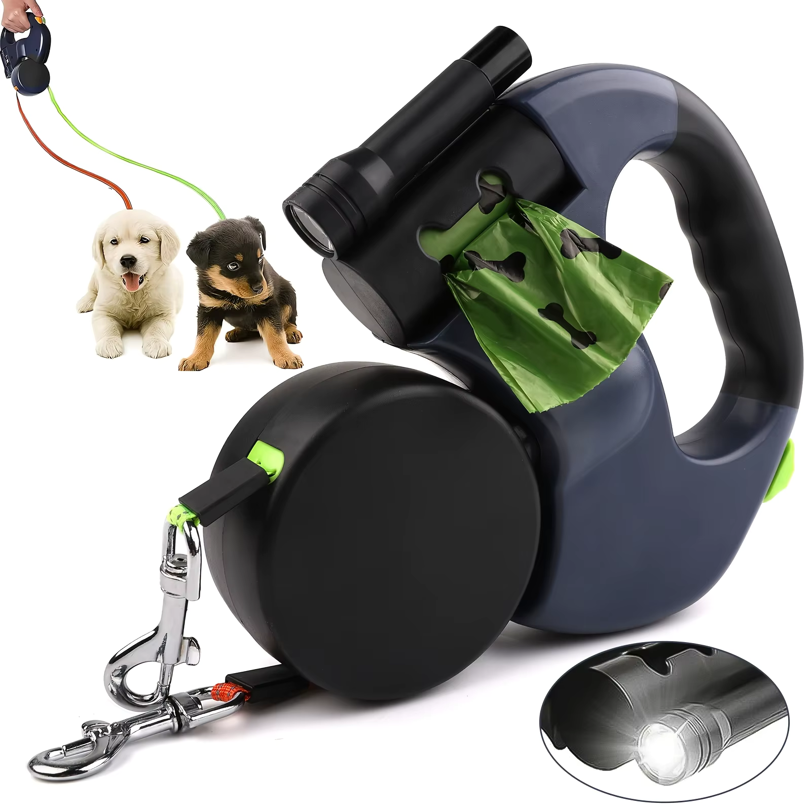 Guia Dupla Click&Go para passeios com Cães 