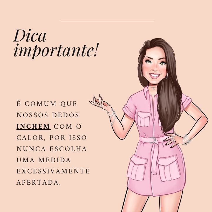 Dica importante ao escolher o tamanho do seu anel de prata