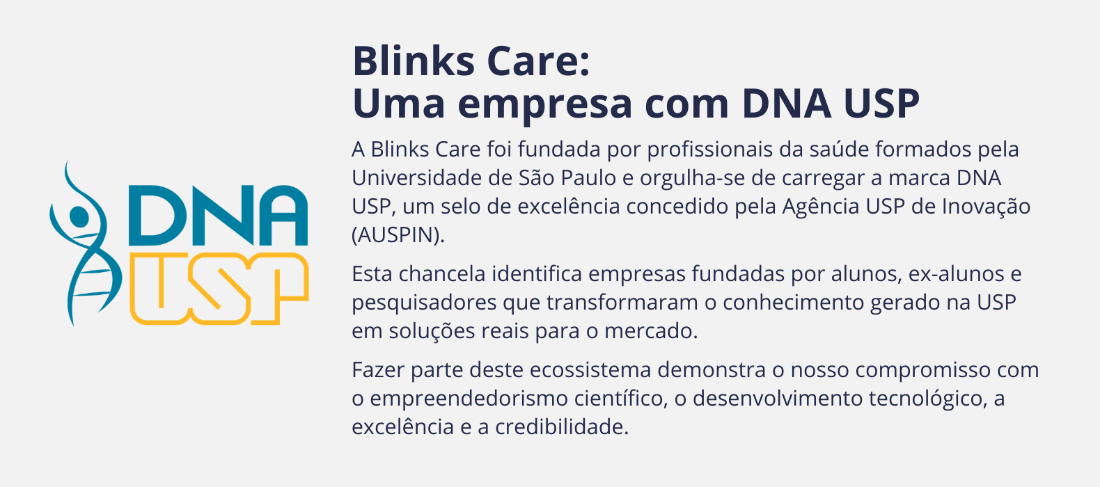Blinks Care com DNA USP