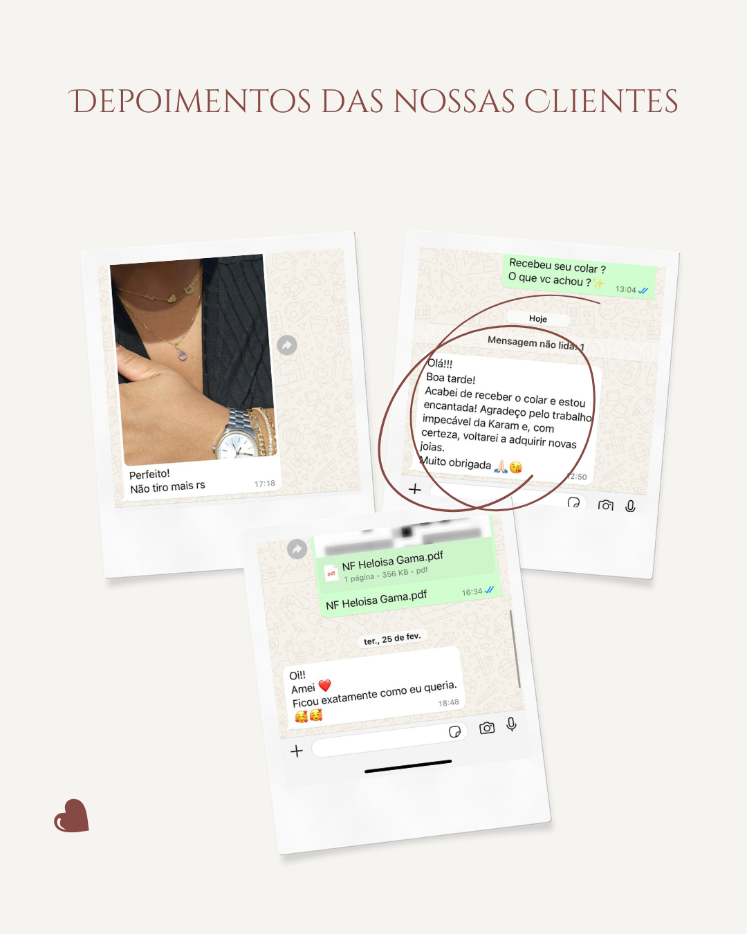 Avaliações de clientes da Karam Joias