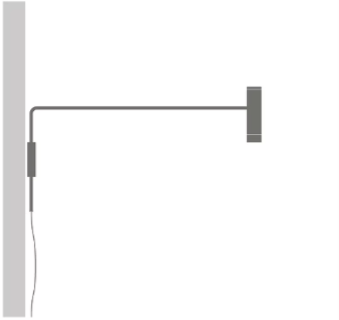 Aplique Cavia brazo corto | de pared orientable | iMdi