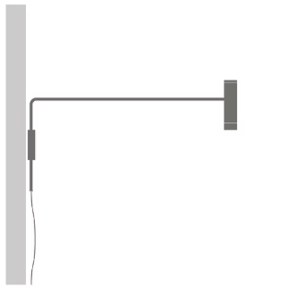 Cavia brazo largo aplique pared orientable|iMdi