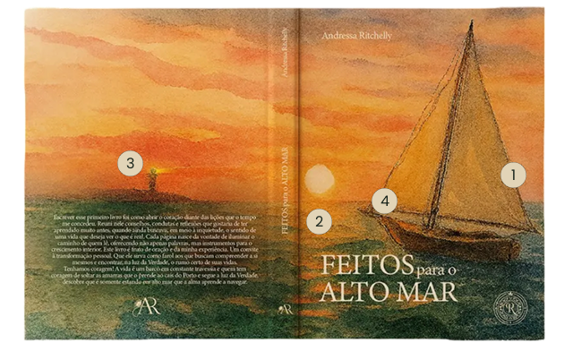 Capa e Contracapa do Livro Feitos para o Alto Mar