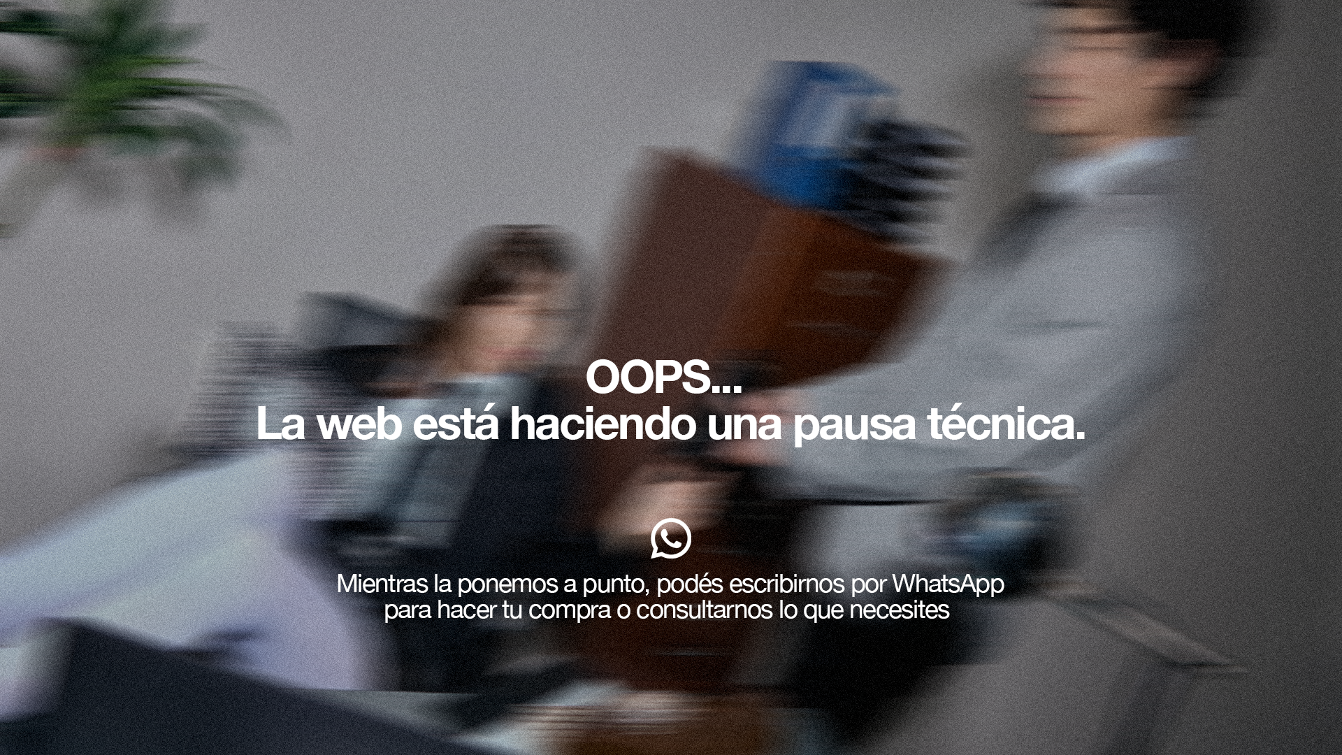 La web está en mantenimiento