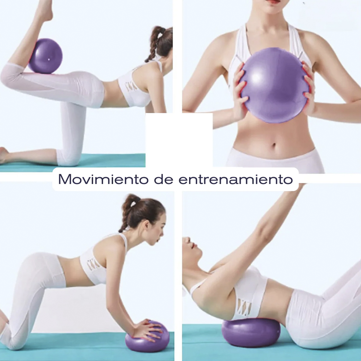 Movimientos de entrenamiento con pelota de pilates