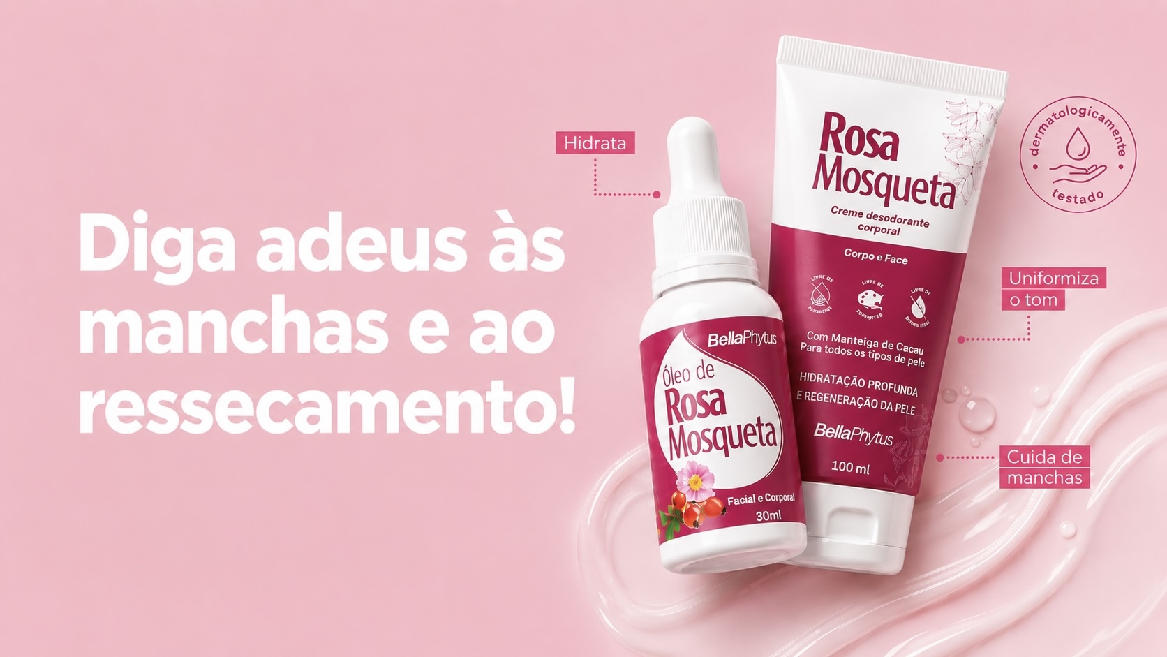 &Oacute;leo e Creme de Rosa Mosqueta BellaPhytus