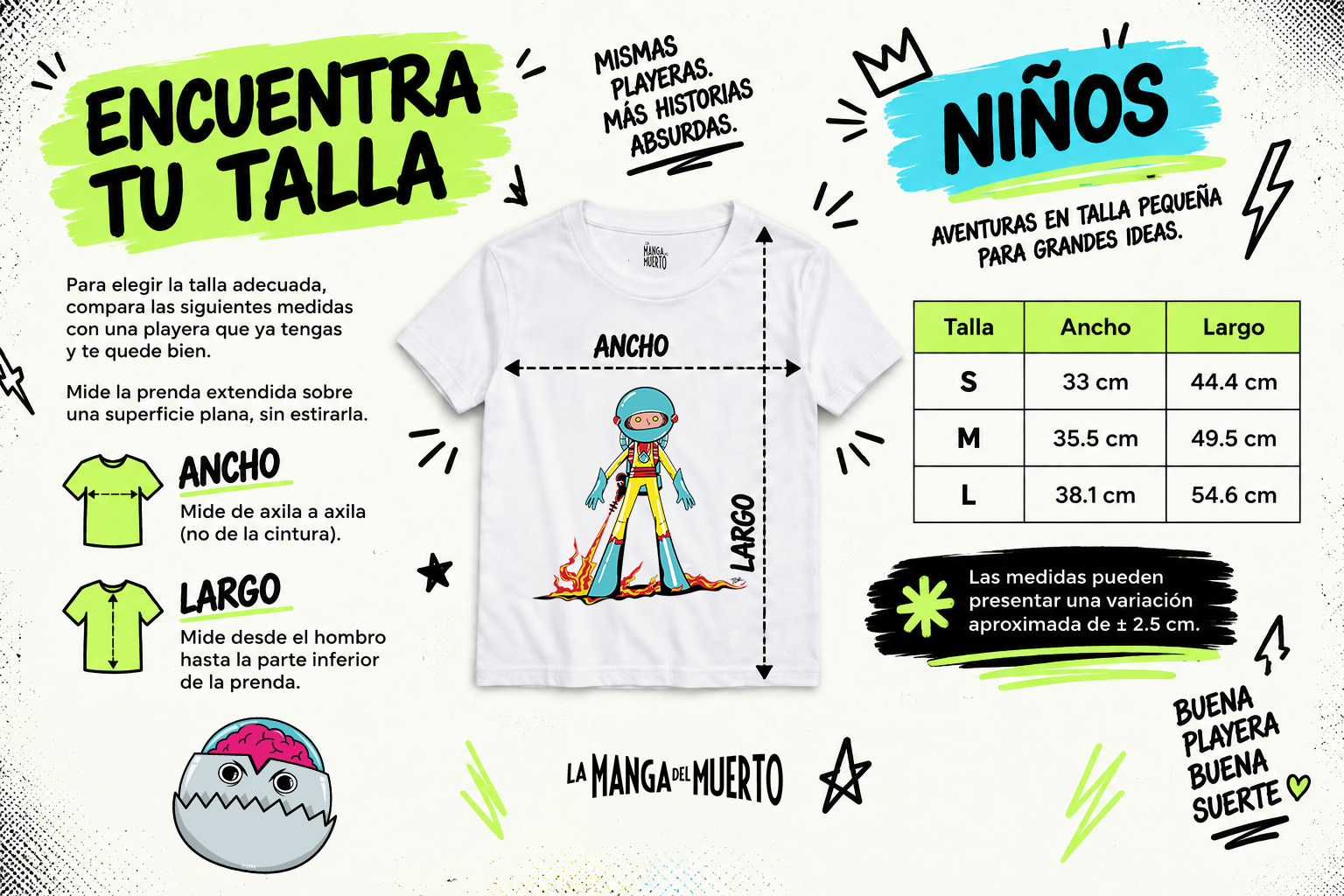 Guia de tallas niños