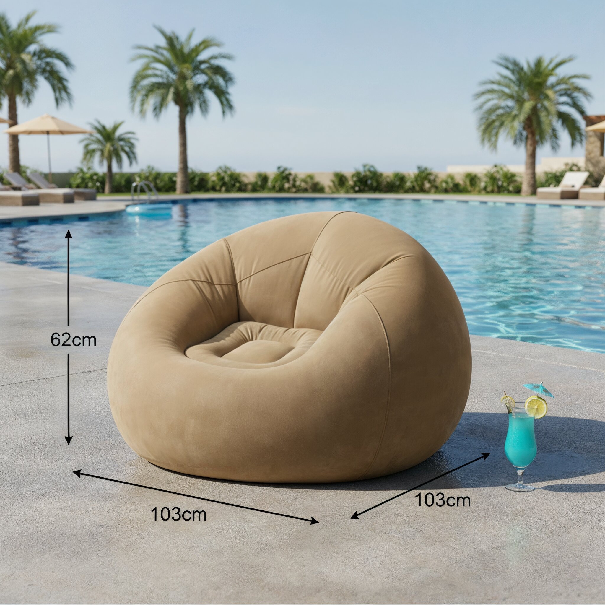 Sillón Floté con medidas