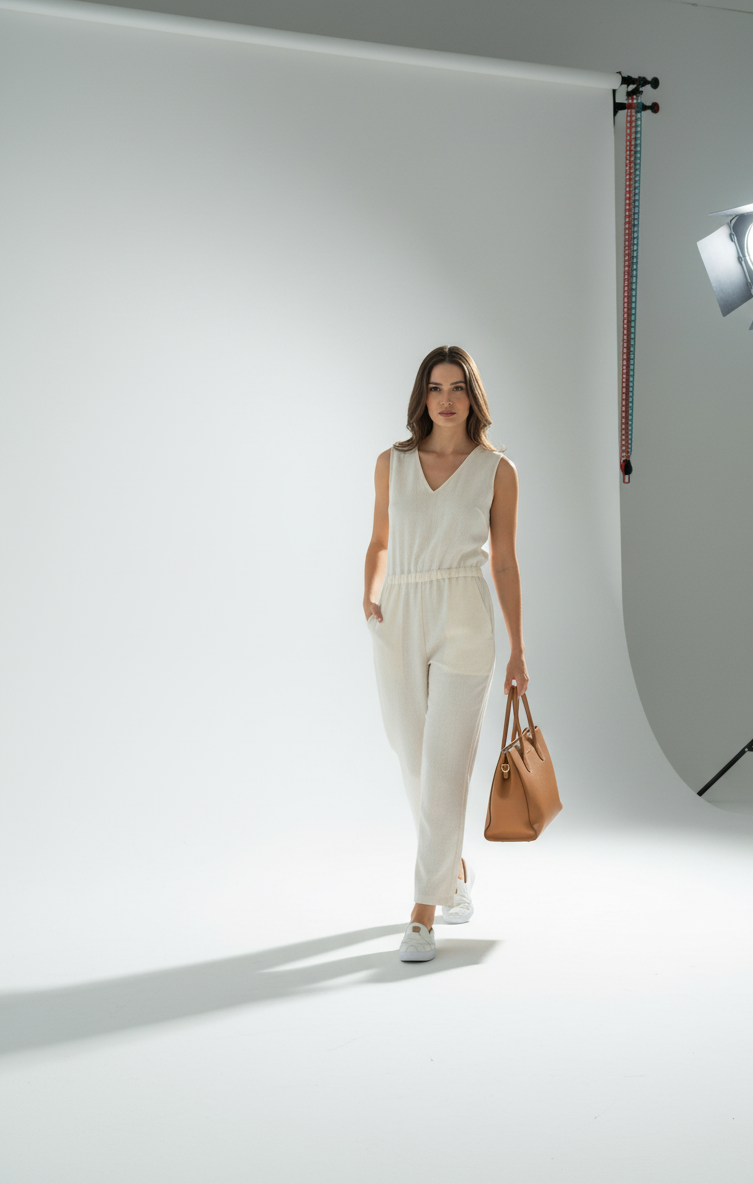 Slip On Feminino Branco com Detalhe Marrom Bia Calçados