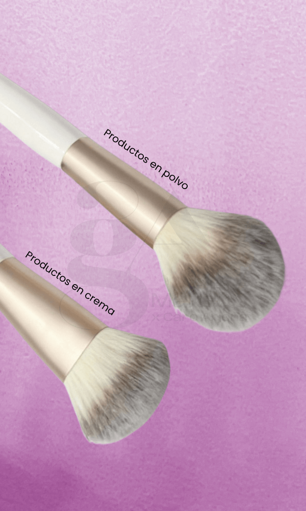 duo de brochas de rostro maquilladora zona oeste ga makeup x caro arjona