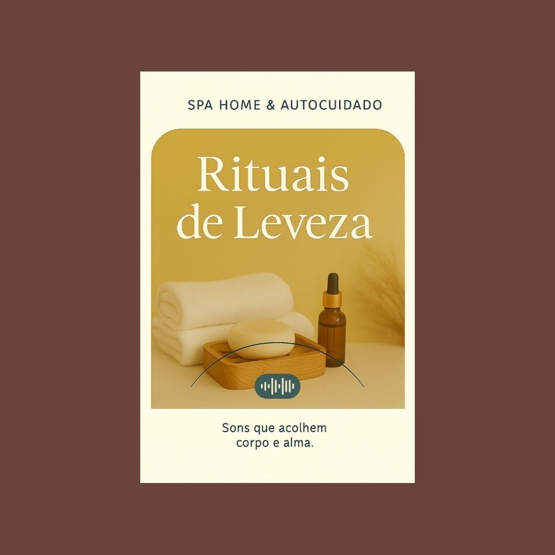 Capa da playlist Alma Vori – Spa Home & Autocuidado: Rituais de Leveza. Toalhas e velas acesas sob luz dourada suave, sensação de descanso e cuidado.
