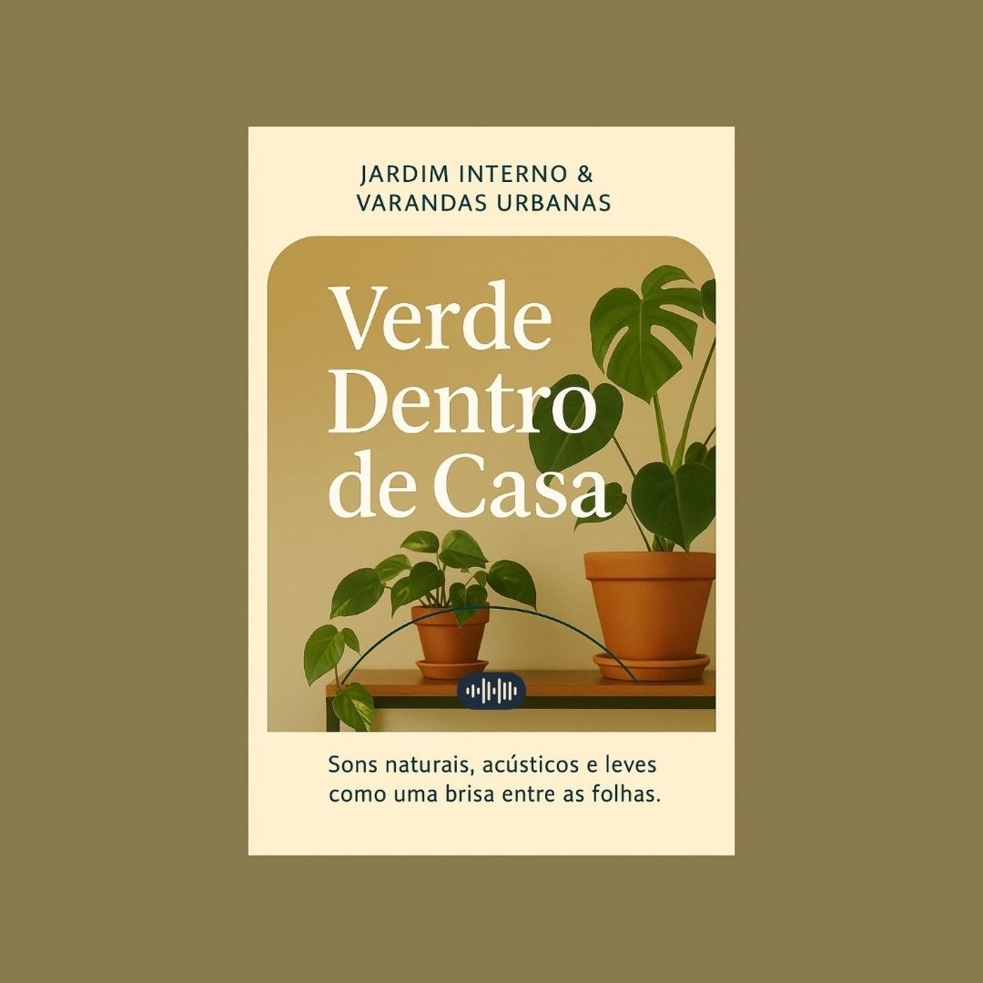 Capa da playlist Alma Vori - Jardim Interno & Varandas Urbanas: Verde Dentro de Casa. Plantas e vasos em varanda clara, luz natural filtrada e frescor urbano.