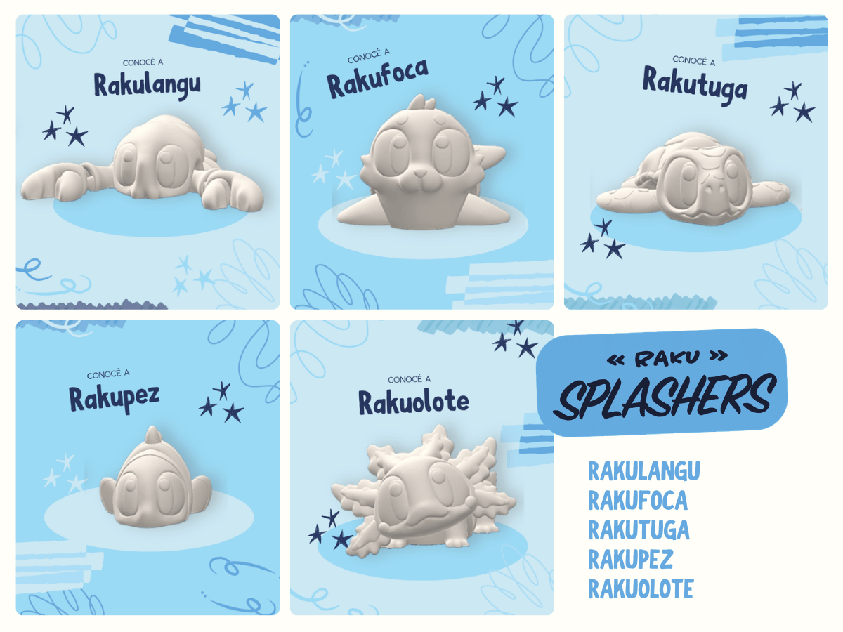 RakuSplashers — kit creativo para pintar