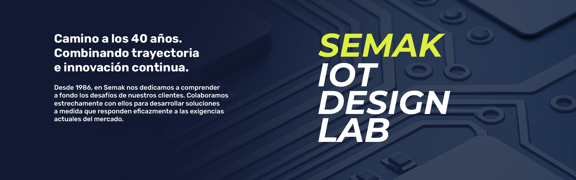 Imagen de portada de la pantalla institucional de SemakIoT