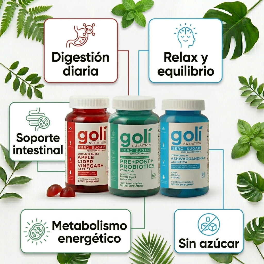 Pack de 3 gomitas Goli Zero Sugar