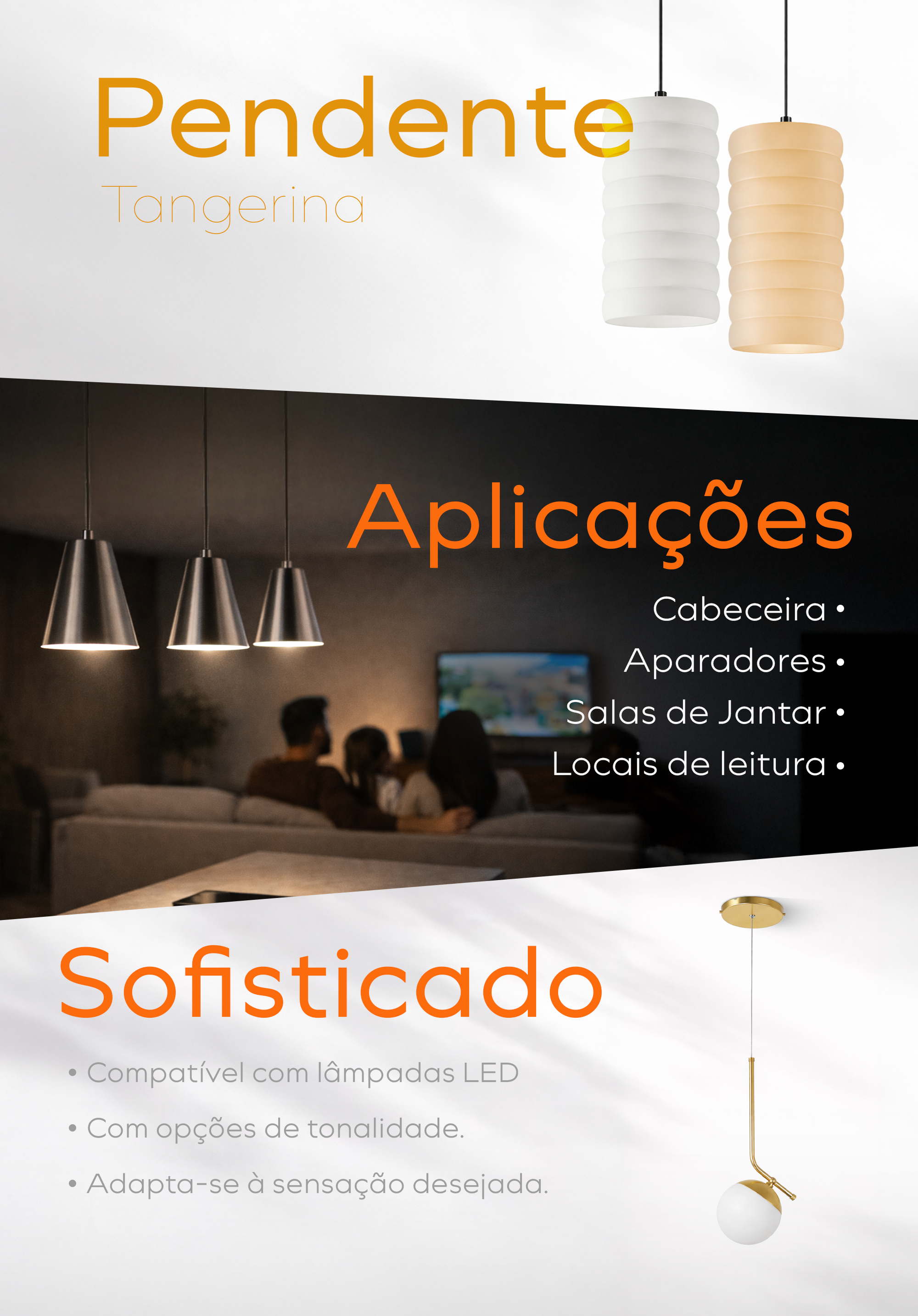 Sinta a atmosfera do seu espa&ccedil;o se transformar com a chegada do Pendente Slim. Mais do que um ponto de luz, ele &eacute; a assinatura de um ambiente com personalidade vibrante e sofistica&ccedil;&atilde;o minimalista. Seu design clean em Alum&iacute;nio n&atilde;o apenas ilumina, mas tamb&eacute;m adiciona uma dose de eleg&acirc;ncia contempor&acirc;nea que eleva instantaneamente a est&eacute;tica do seu lar ou Escrit&oacute;rio.  Visualize suas reuni&otilde;es na sala de jantar ganhando um toque de modernidade discreta, onde a luz focada real&ccedil;a cada detalhe da sua mesa. Sinta a produtividade fluir no seu Escrit&oacute;rio, banhado por uma ilumina&ccedil;&atilde;o clara e eficiente que inspira e energiza. Experimente a sensa&ccedil;&atilde;o de acolhimento no seu hall de entrada, onde o Pendente Slim se torna a primeira impress&atilde;o marcante para seus visitantes.  Este pendente &eacute; a pe&ccedil;a chave para quem busca funcionalidade com um toque de design inteligente. Criando um ambiente charmoso como um elemento de destaque em seus momentos de lazer, ou em qualquer canto que precise de uma luz direcionada com estilo, o Pendente Slim se adapta perfeitamente.  Com um acabamento impec&aacute;vel que garante durabilidade e beleza, este pendente &eacute; a escolha ideal para quem valoriza a uni&atilde;o entre praticidade e est&eacute;tica apurada. Deixe que a luz do Pendente Slim realce a beleza dos seus espa&ccedil;os e revele o seu bom gosto em cada detalhe.  Especifica&ccedil;&otilde;es T&eacute;cnicas:  Ambientes: Sala, Hall, Sacada, Varanda, Escritorio. Alimenta&ccedil;&atilde;o: Energia. Medidas Acabamento Teto: 7 cm Di&acirc;metro Fio: 1,5 m Cada. Soquete: G-13. Tipo De Lampada: Tubular Led 60cm Ou 120 cm (N&atilde;o Incluso). Pintura: Eletrost&aacute;tica (N&atilde;o Descasca).
