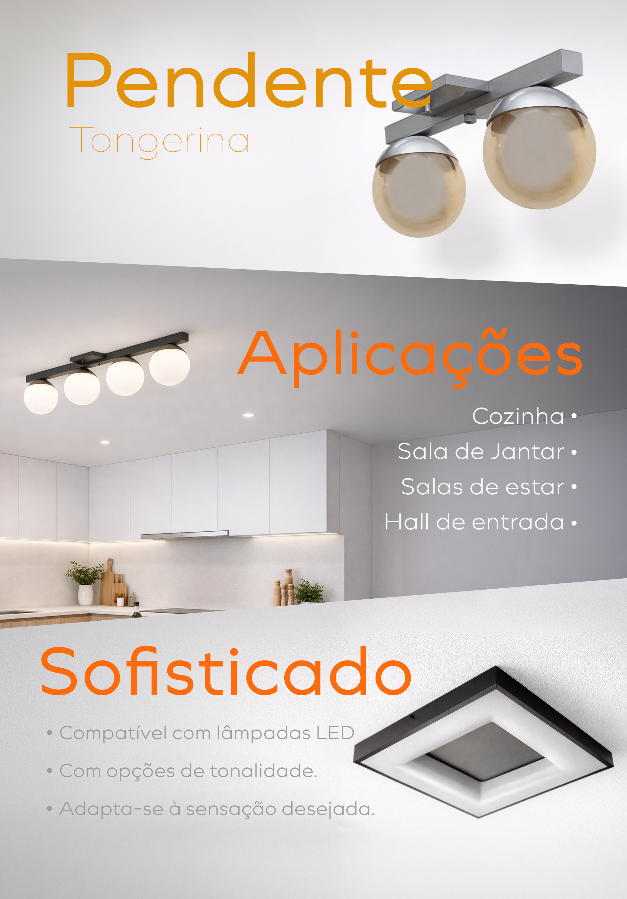 Este plafon combina sofistica&ccedil;&atilde;o e funcionalidade com um design clean e atemporal. Seu globo em vidro fosco proporciona uma ilumina&ccedil;&atilde;o suave e difusa, ideal para criar uma atmosfera acolhedora e elegante em qualquer ambiente. A textura fosca do vidro suaviza o brilho da l&acirc;mpada, evitando ofuscamento e contribuindo para uma luz mais confort&aacute;vel aos olhos.  A base em alum&iacute;nio confere ao produto leveza estrutural e excelente resist&ecirc;ncia &agrave; corros&atilde;o, sendo perfeita para uso prolongado sem perda de est&eacute;tica ou qualidade. Seu acabamento refinado pode ser encontrado em diferentes tonalidades met&aacute;licas, permitindo composi&ccedil;&otilde;es harm&ocirc;nicas com diversos estilos de decora&ccedil;&atilde;o &mdash; do minimalista ao contempor&acirc;neo.  Versatilidade na ilumina&ccedil;&atilde;o:  Use l&acirc;mpada branco quente (3000K): em ambientes de relaxamento, como quartos e salas de estar, para refor&ccedil;ar uma sensa&ccedil;&atilde;o de conforto e intimidade.  J&aacute; a l&acirc;mpada branco frio (6000K): perfeita para &aacute;reas de passagem como corredores ou ambientes comerciais, onde &eacute; desej&aacute;vel maior aten&ccedil;&atilde;o visual e sensa&ccedil;&atilde;o de amplitude.  Com dimens&otilde;es equilibradas e instala&ccedil;&atilde;o simplificada, esse plafon &eacute; uma escolha vers&aacute;til para aplica&ccedil;&atilde;o em tetos de salas de estar, dormit&oacute;rios, corredores, lavabos ou escrit&oacute;rios. O design compacto &eacute; ideal para ambientes com p&eacute;-direito mais baixo, proporcionando boa ilumina&ccedil;&atilde;o sem comprometer o espa&ccedil;o visual.  Especifica&ccedil;&otilde;es T&eacute;cnicas:  Dimens&otilde;es do plafon: Altura: 12,5 cm Profundidade: 12,5 cm. Tamanho do Globo Fosco: 10 cm. Soquete: G-9. Tens&atilde;o: Bivolt.  Material: Al&uacute;minio. Quantidade de L&acirc;mpada: 1 (N&atilde;o acompanha o produto).