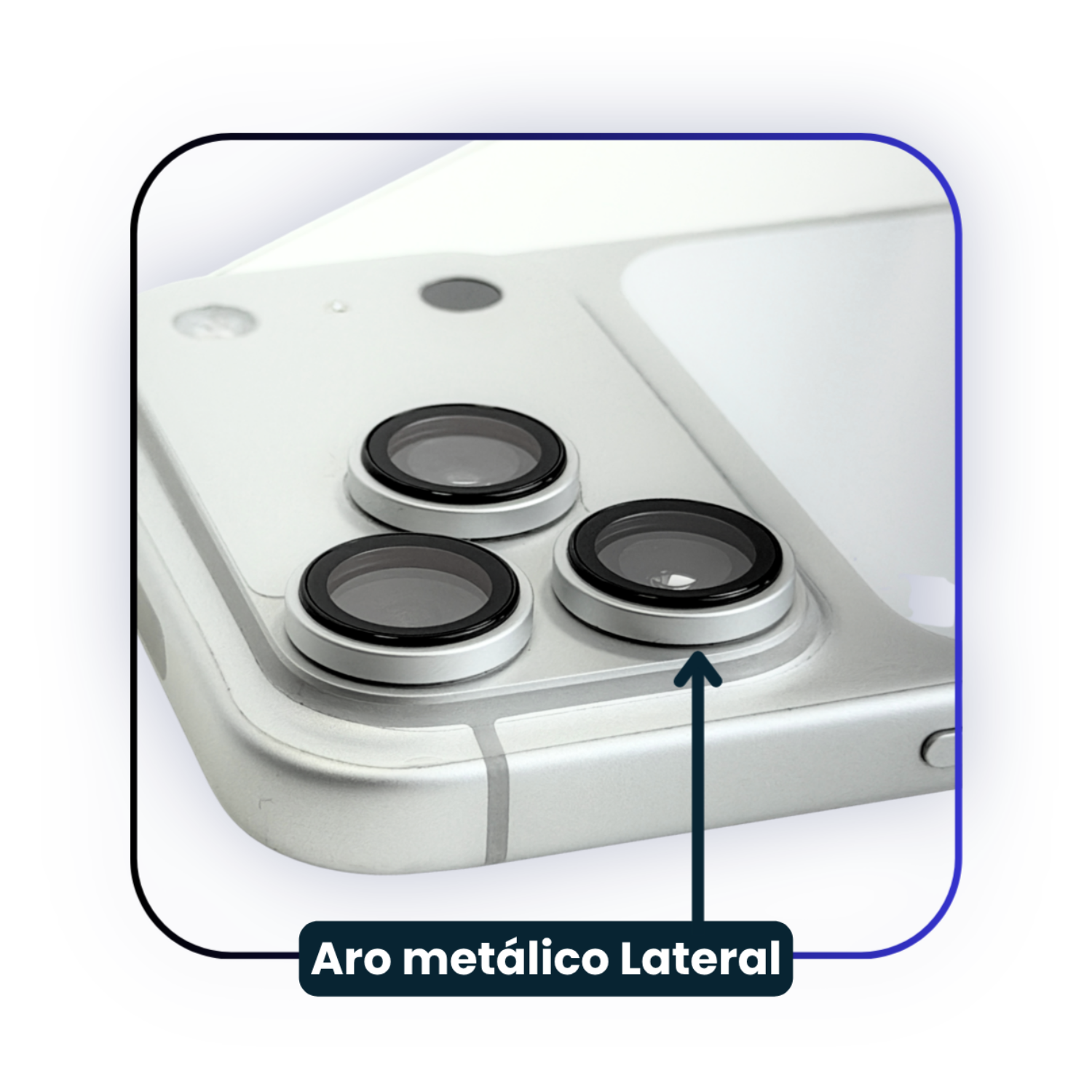 Lente aplicada sobre o vidro da c&acirc;mera