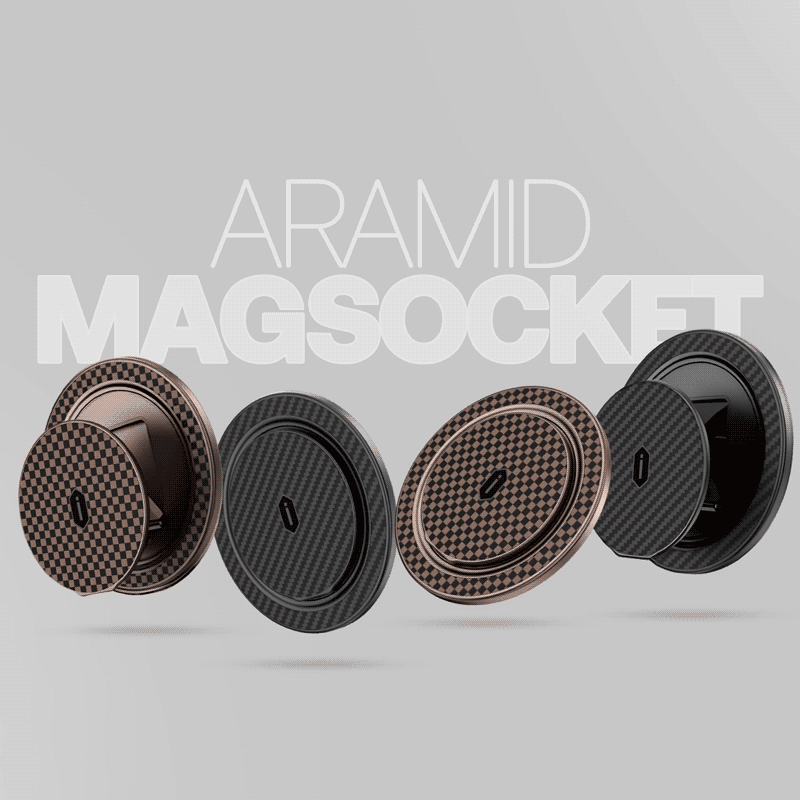 Magsocket Aramid nas duas cores, Preto e Gold