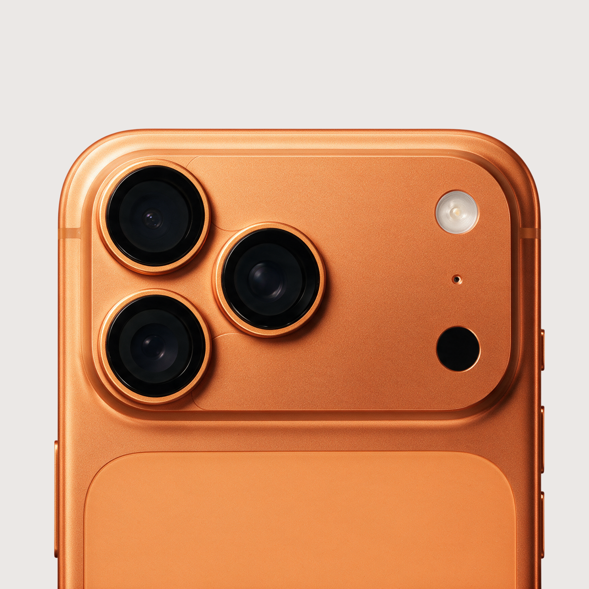 Película de câmera Laranja aplicada no iPhone 17 Pro