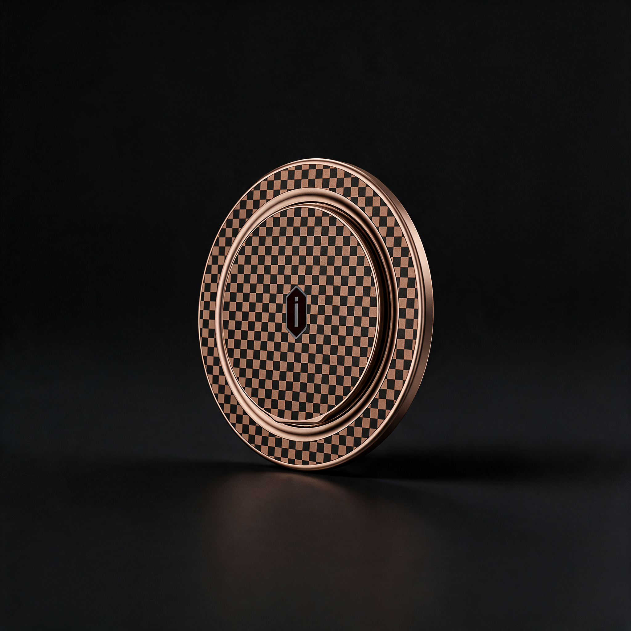 Magsocket Armor Gold de perfil, mostrando a trama quadriculada