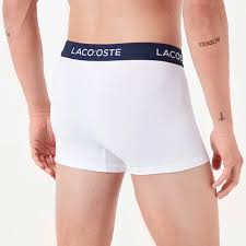 Boxer Hombre Pack 5 Algod&oacute;n Lacoste Original Comodo Blanco | Env&iacute;o gratis
