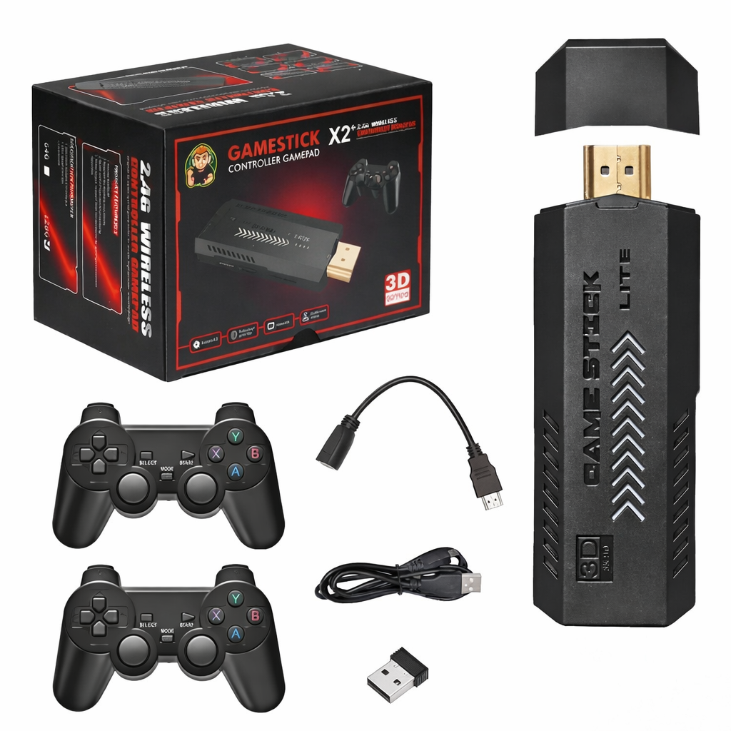 Contenido del paquete Game Stick X2 Plus