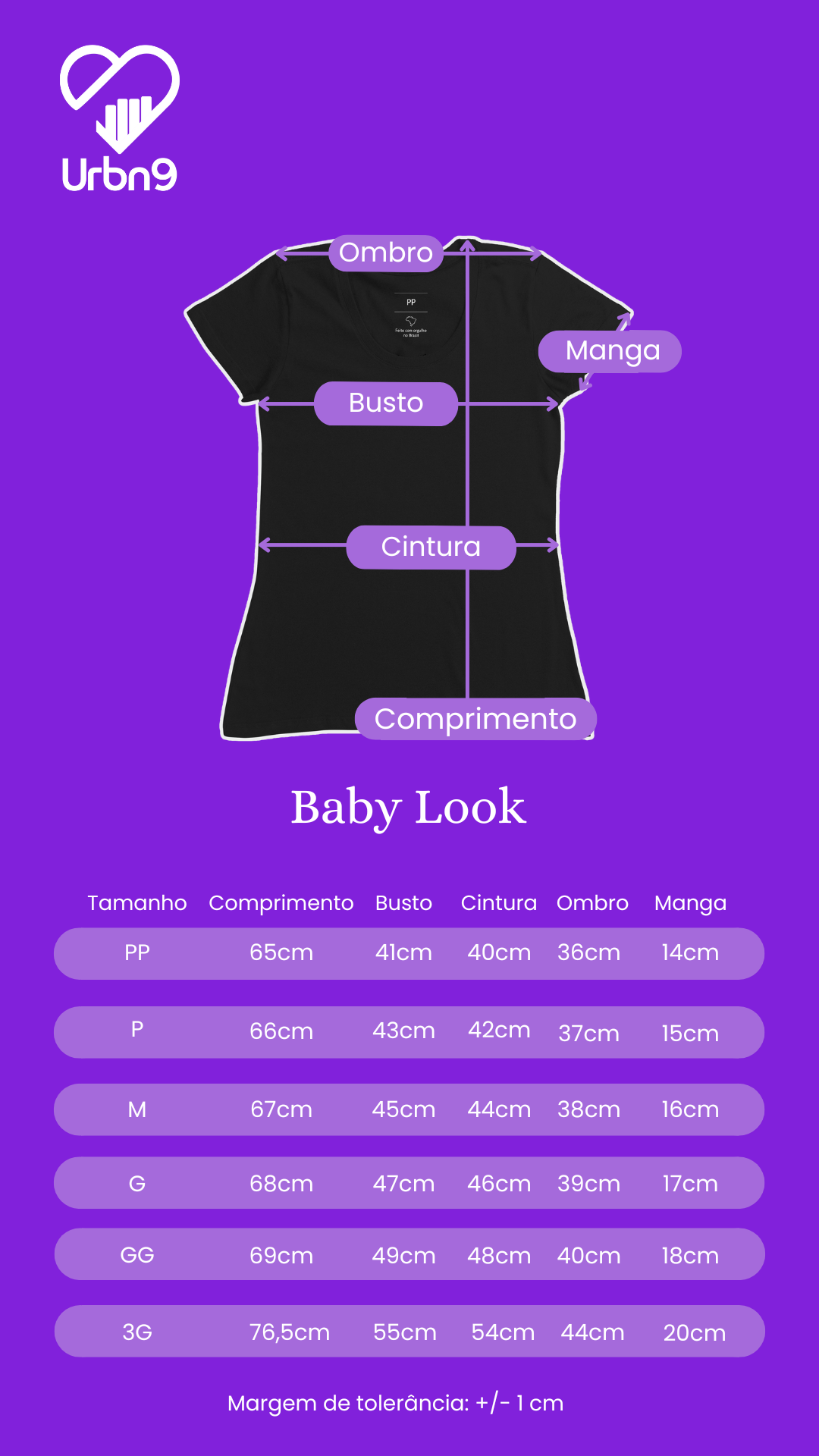 Guia de Medidas Modelo Babylook