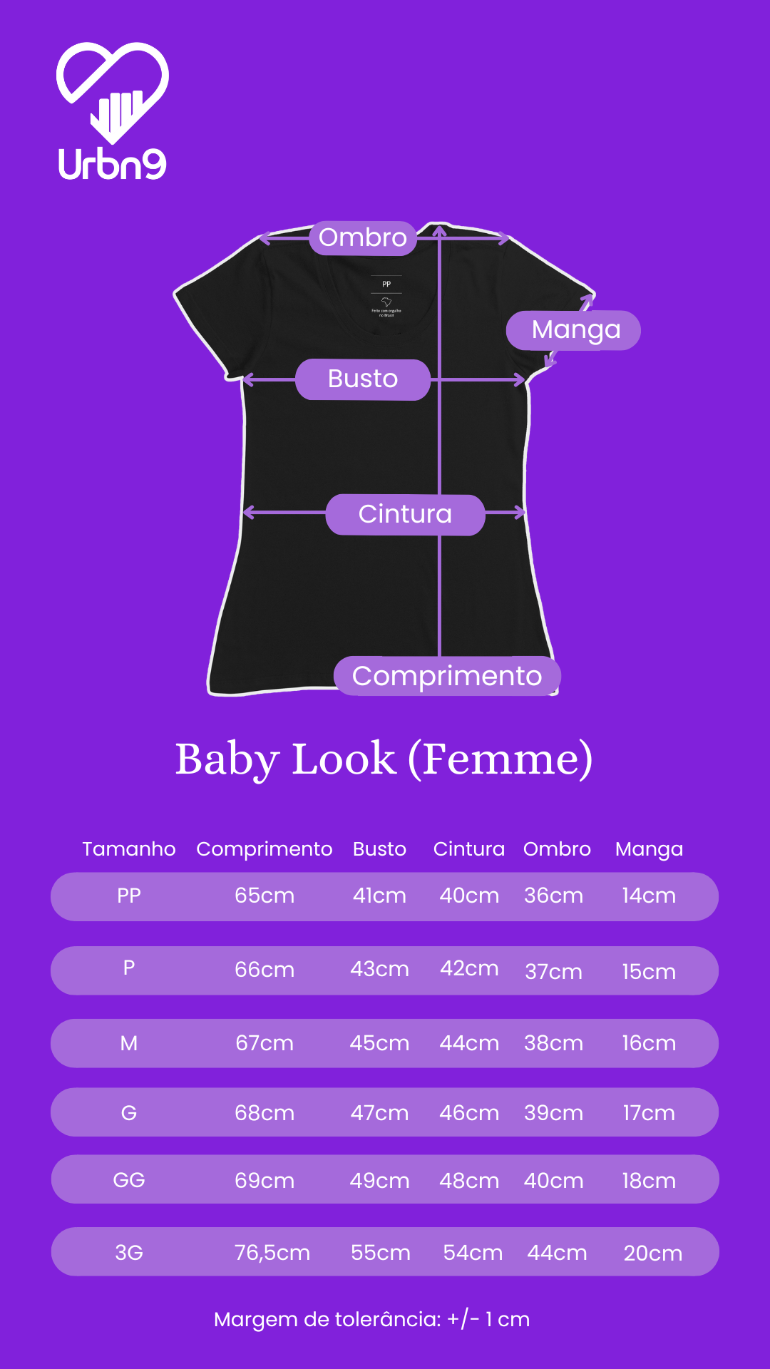 Guia de Medidas Modelo Babylook