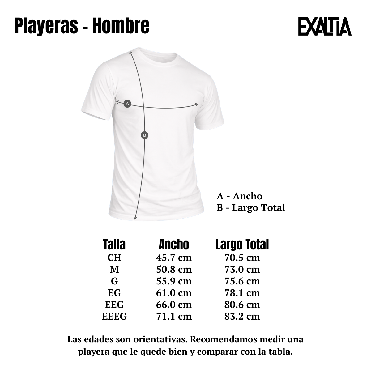 Guía de Tallas - Hombre