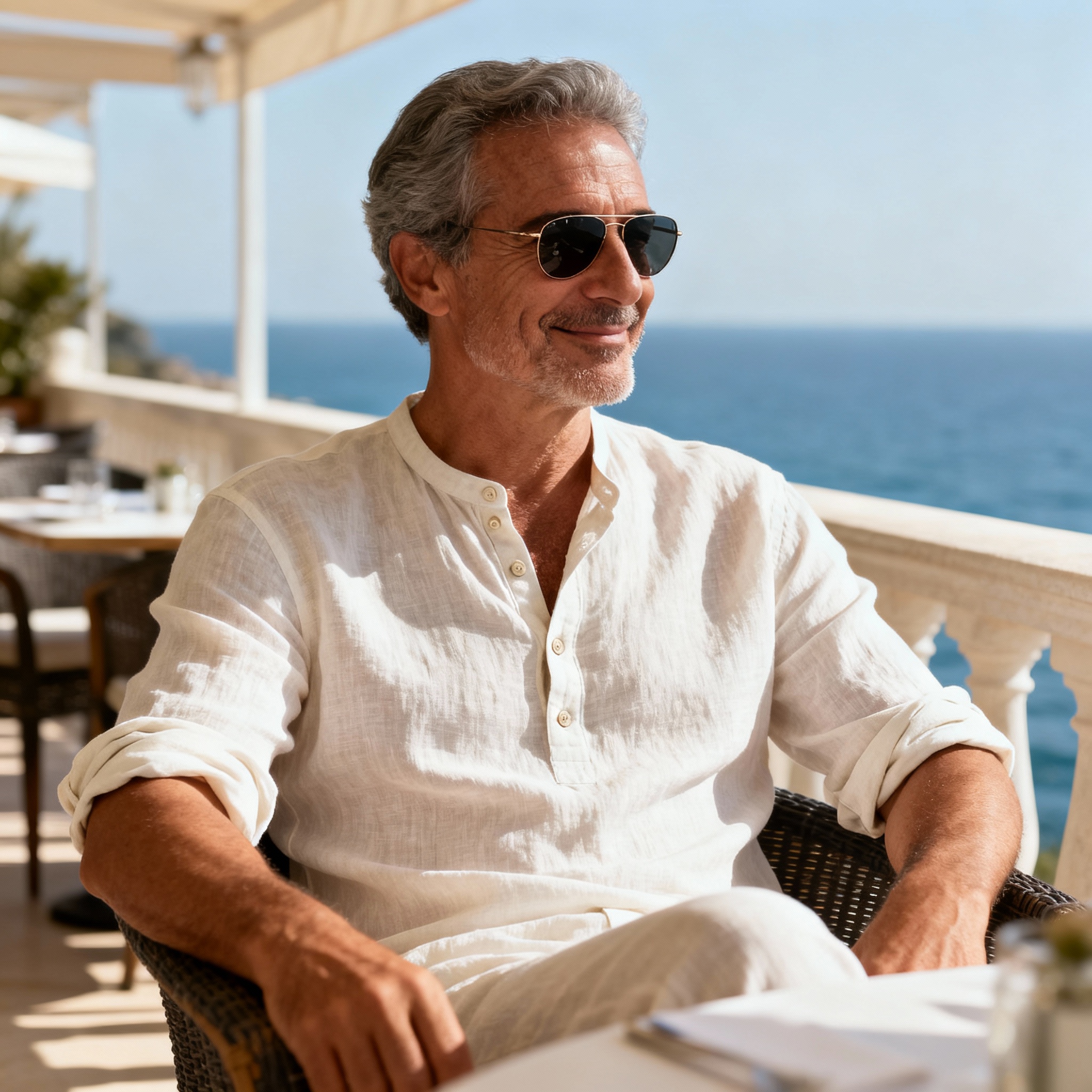 Camisa Henley de Linho Equilibra