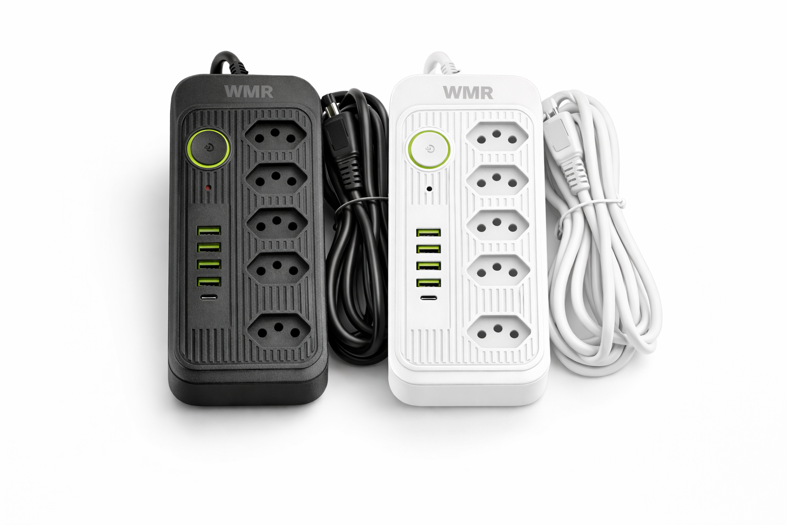 Régua premium WMR — modelos preta e branca lado a lado