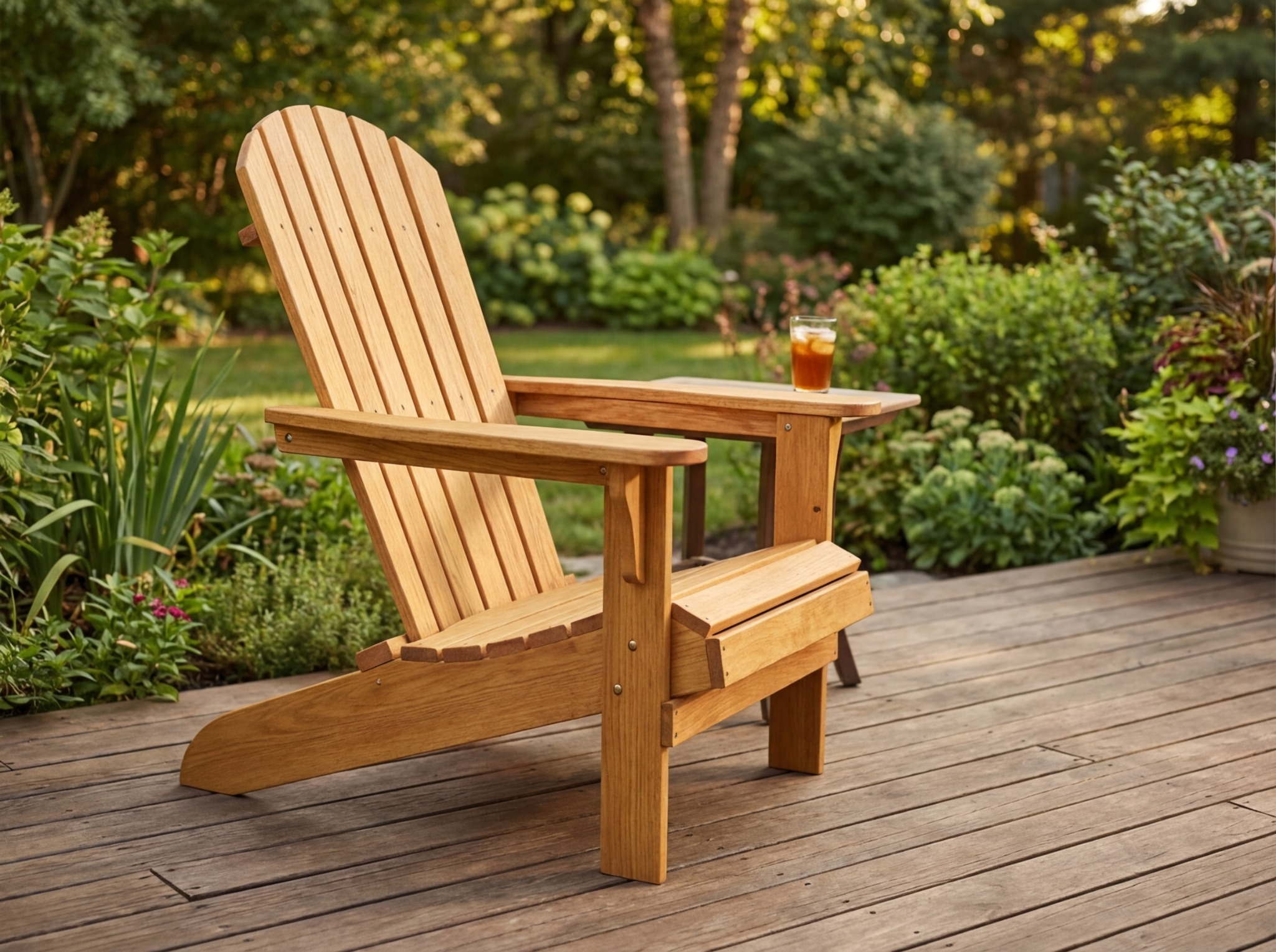 Deck Lasur tono Limba aplicado sobre madera exterior