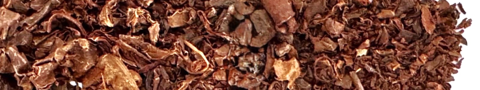 Hebras de Té Rojo orgánico de Misiones, hojas fermentadas de carácter terroso