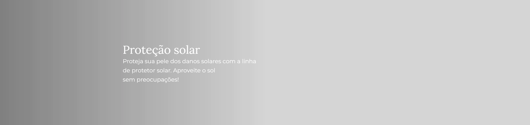 Banner da categoria Proteção solar