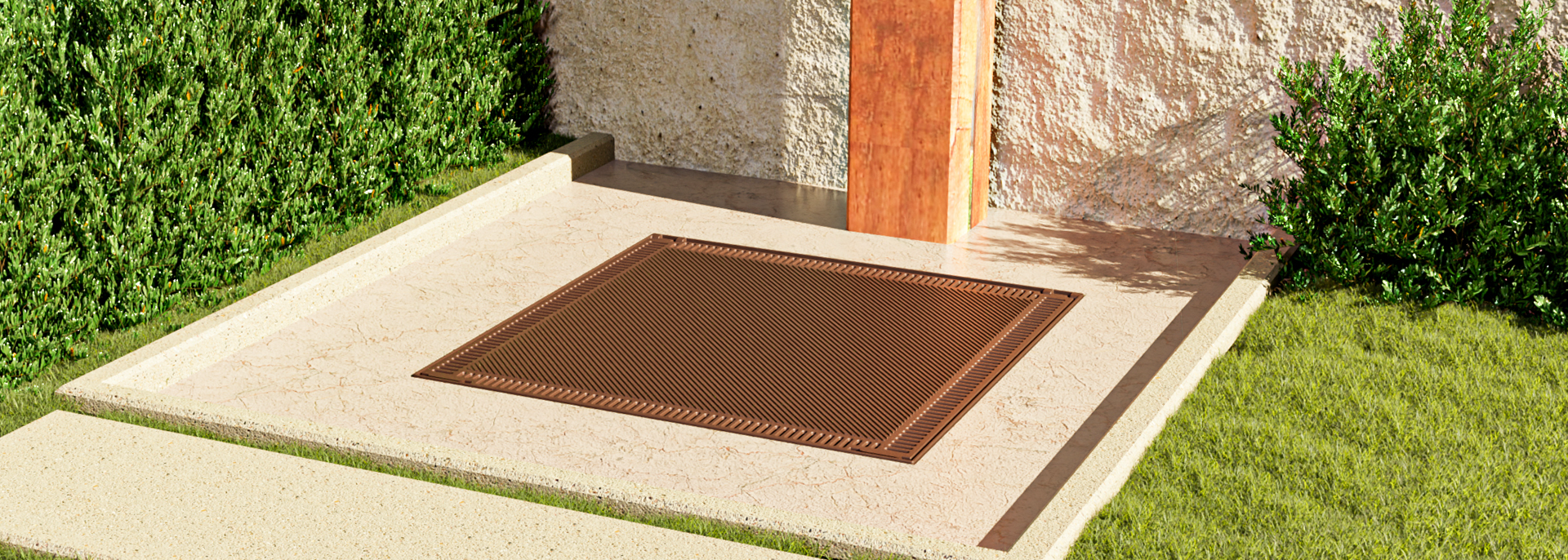 Tampa Casa de M&aacute;quinas Alum&iacute;nio Articulada Antiderrapante com Grelha