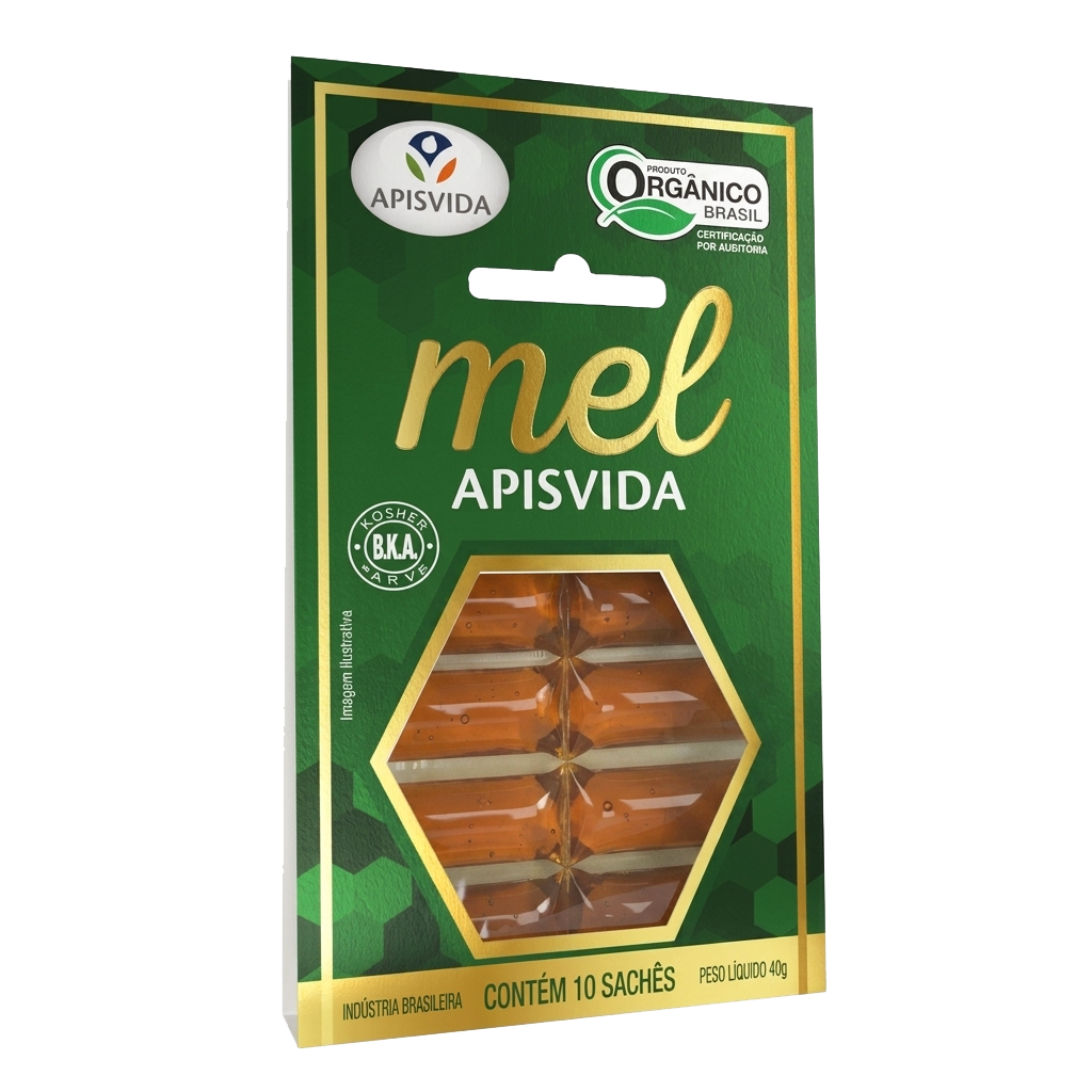 Mel Org&acirc;nico Apis Vida Sach&ecirc;s