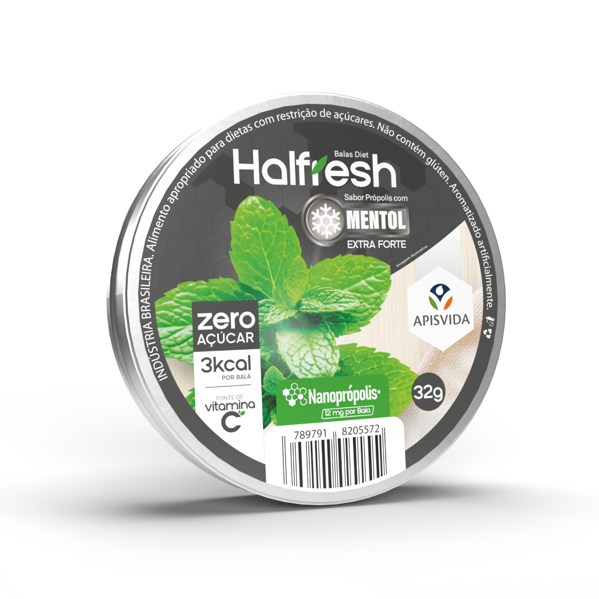Bala para Garganta Hallfresh Mentol Extra Forte